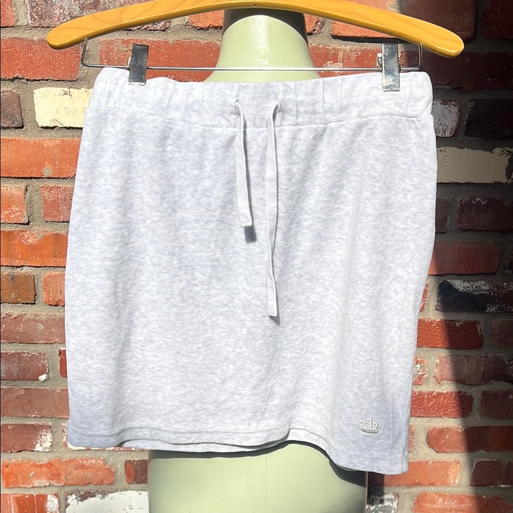 Juicy Couture Gray Terrycloth Drawstring Skirt size Small